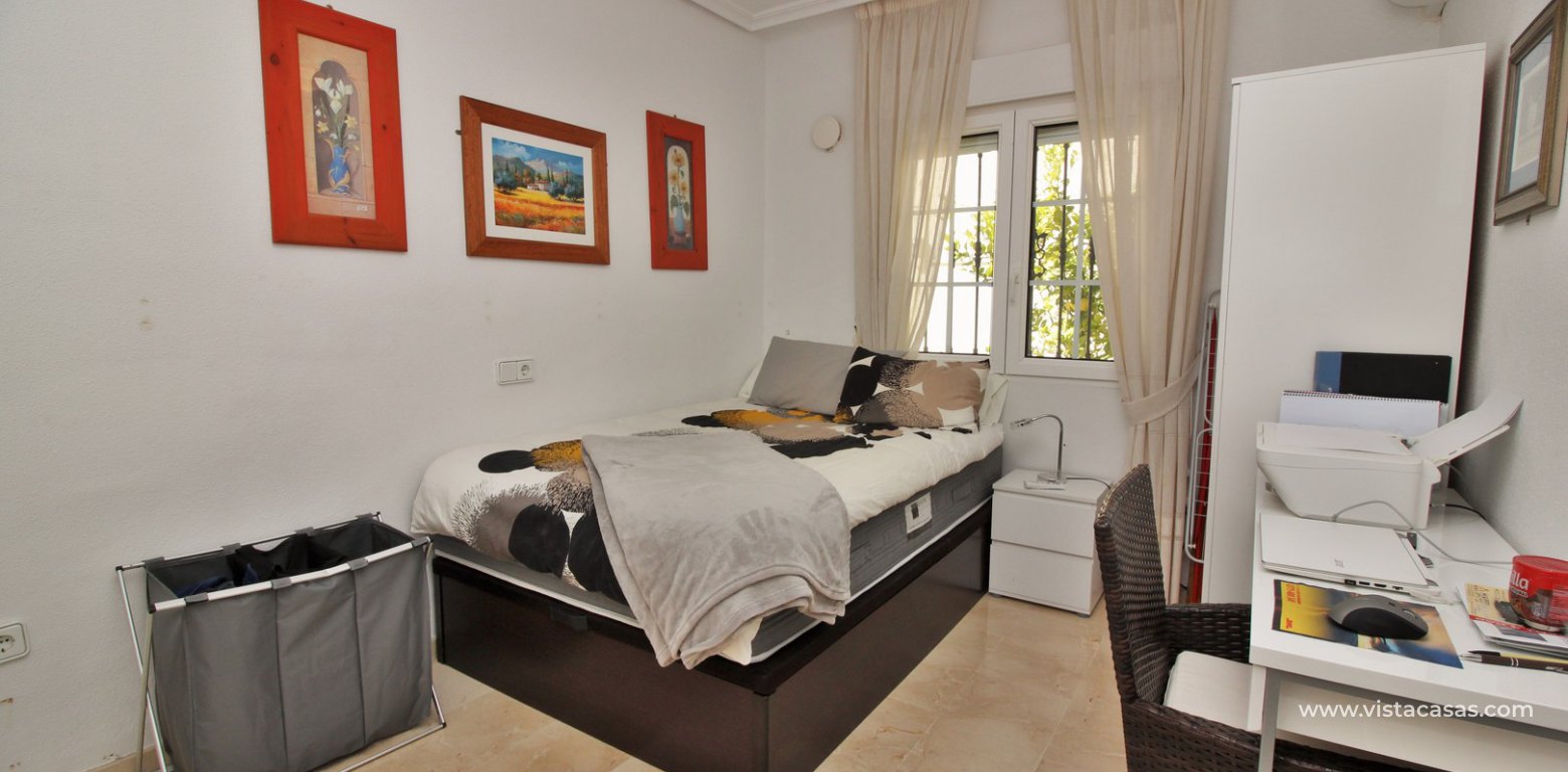 Lola bungalow overlooking the pool for sale R19 Los Dolses double bedroom