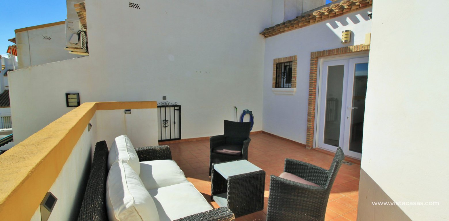 Lola bungalow overlooking the pool for sale R19 Los Dolses roof terrace
