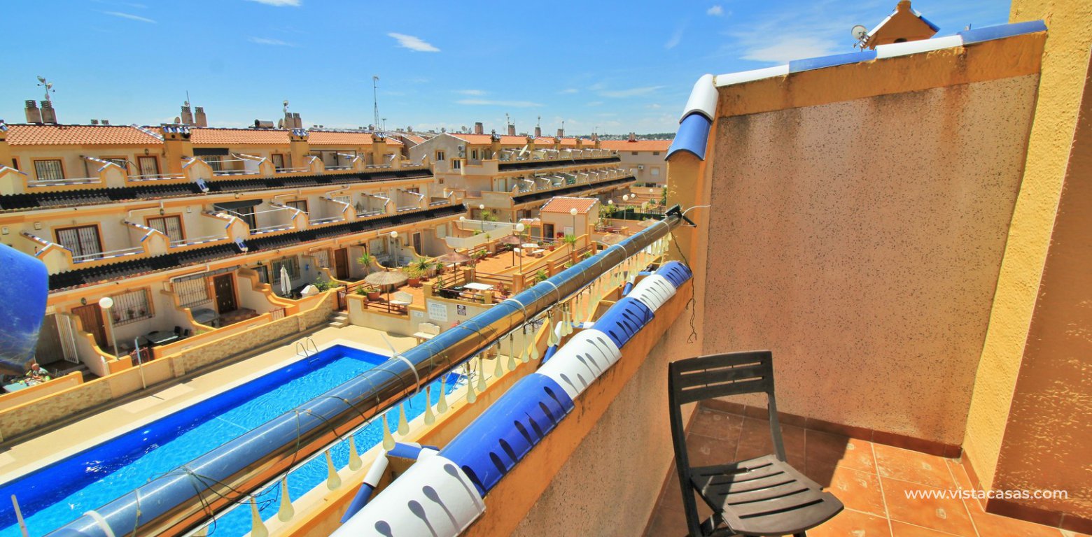 South facing 3 bedroom townhouse for sale Amapolas VII Playa Flamenca views of the pool