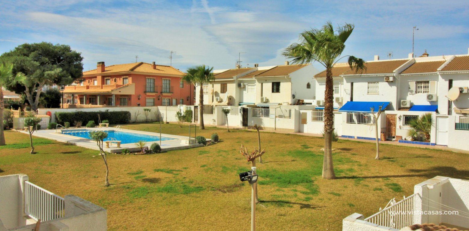 Townhouse for sale La Rosaleda Torrevieja twin bedroom pool view