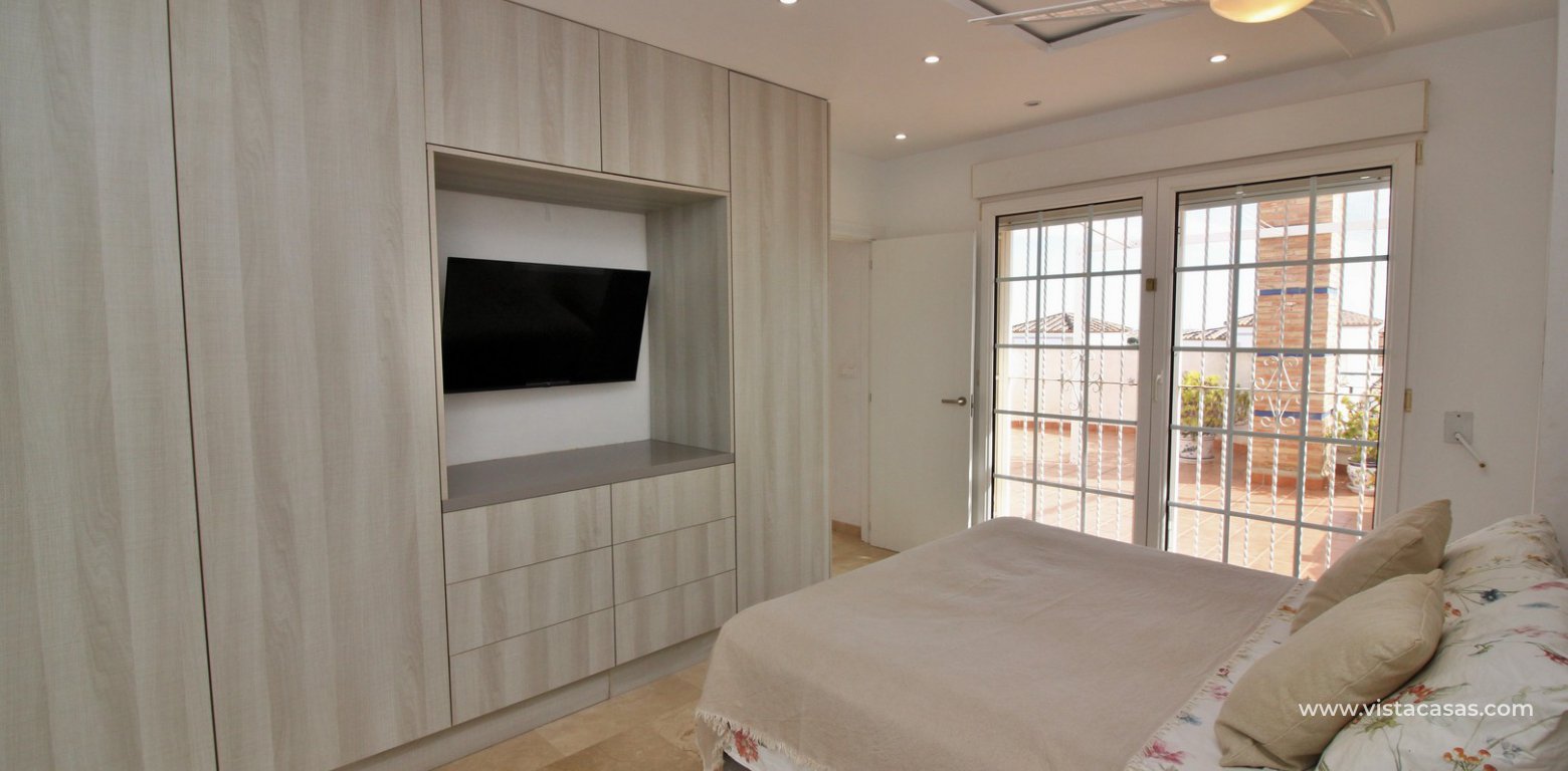 Villa with private pool for sale R3 Las Violetas Villamartin master bedroom fitted wardrobes