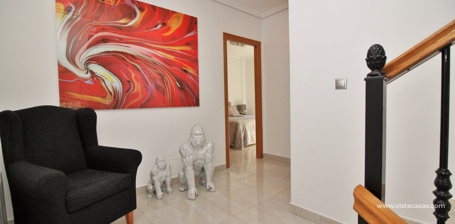 Modern 5 bedroom detached villa with private pool and large plot for sale Villamartin upstairs landing