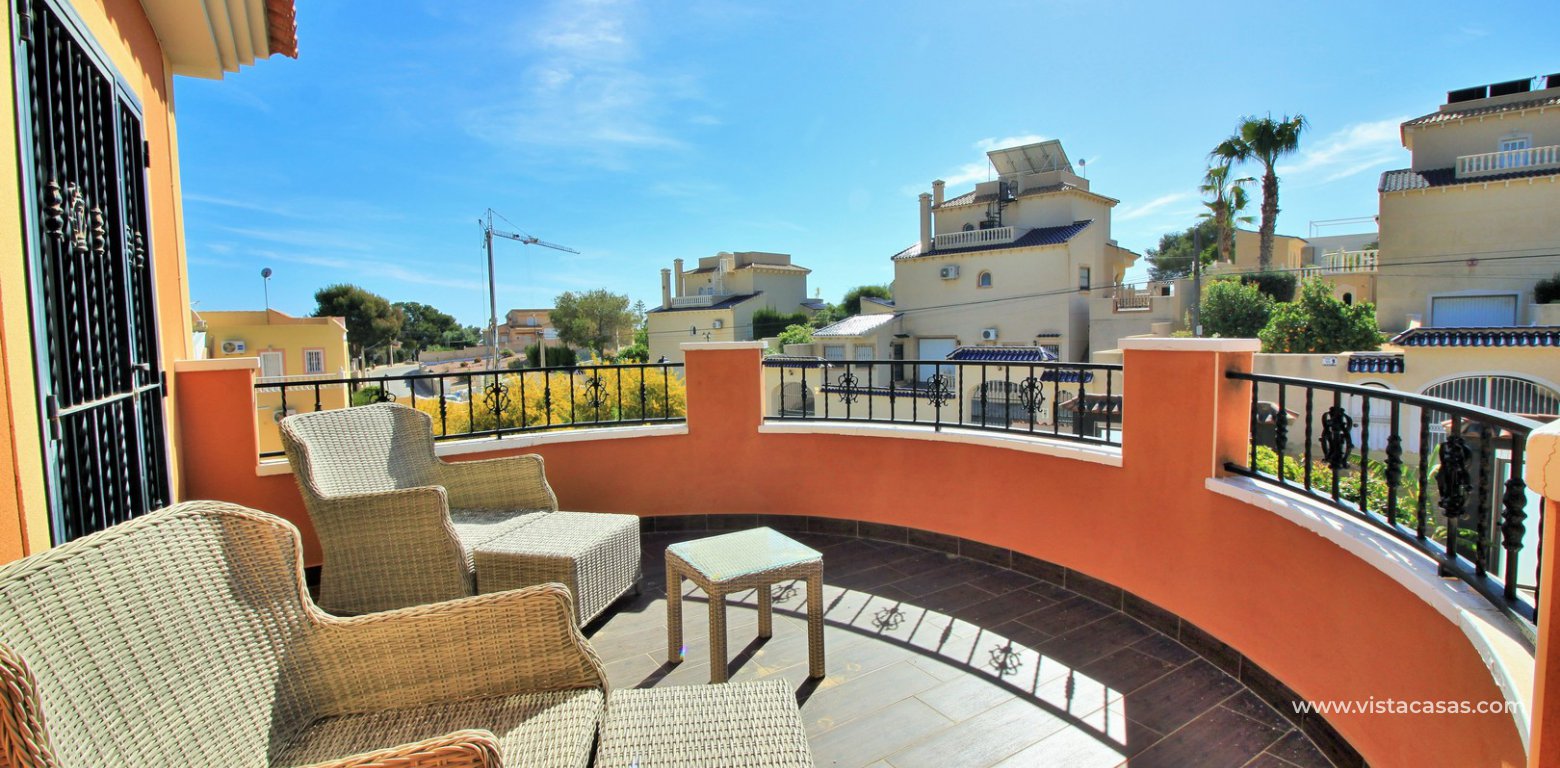 Modern 5 bedroom detached villa with private pool and large plot for sale Villamartin south facing balcony