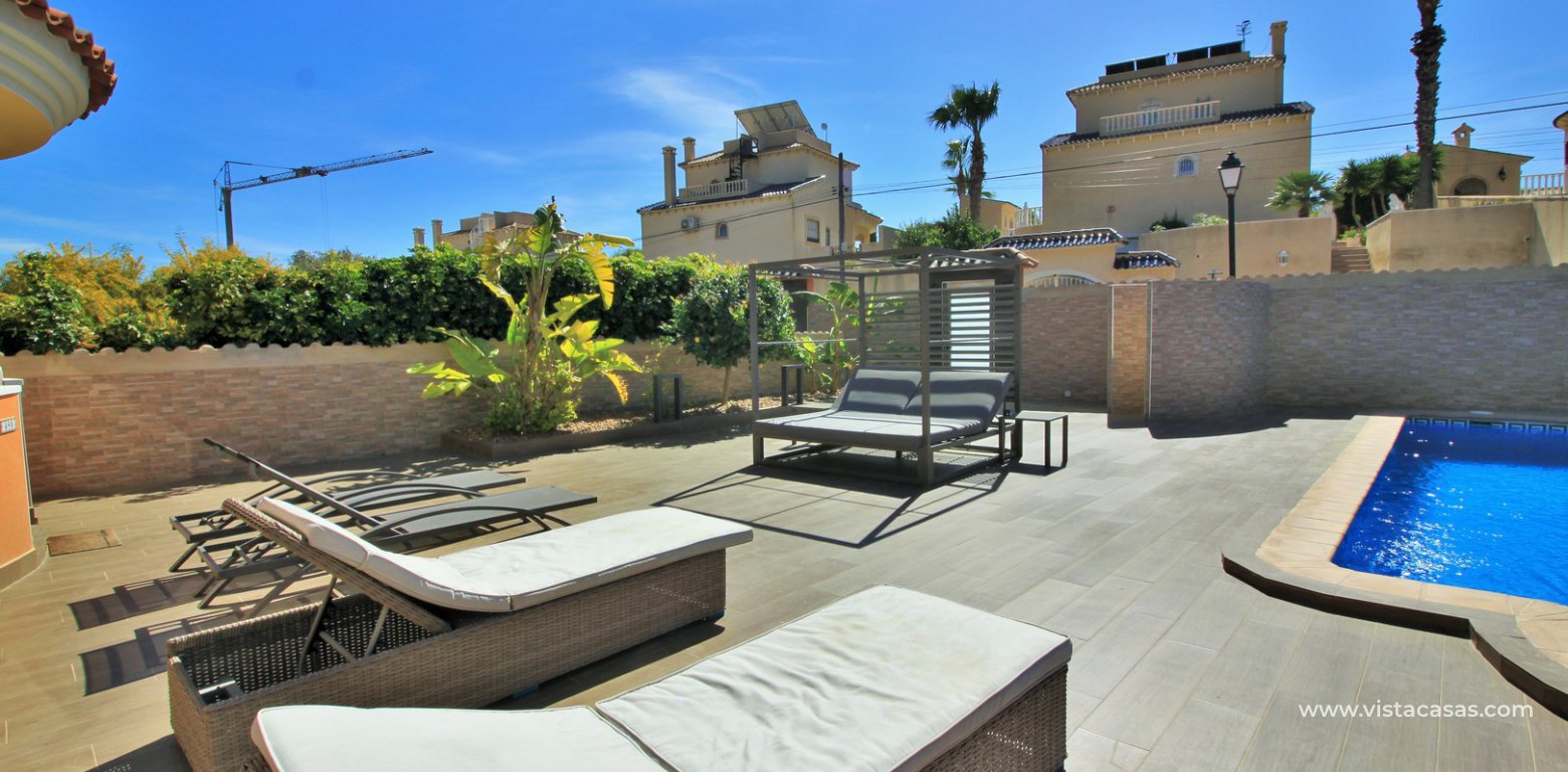 Modern 5 bedroom detached villa with private pool and large plot for sale Villamartin large front terrace