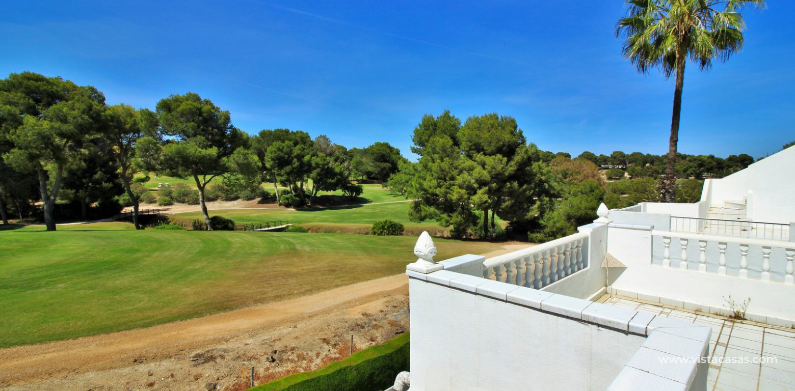 Detached villa for sale overlooking the golf course Fortuna II Villamartin rear balcony golf views 14th hole