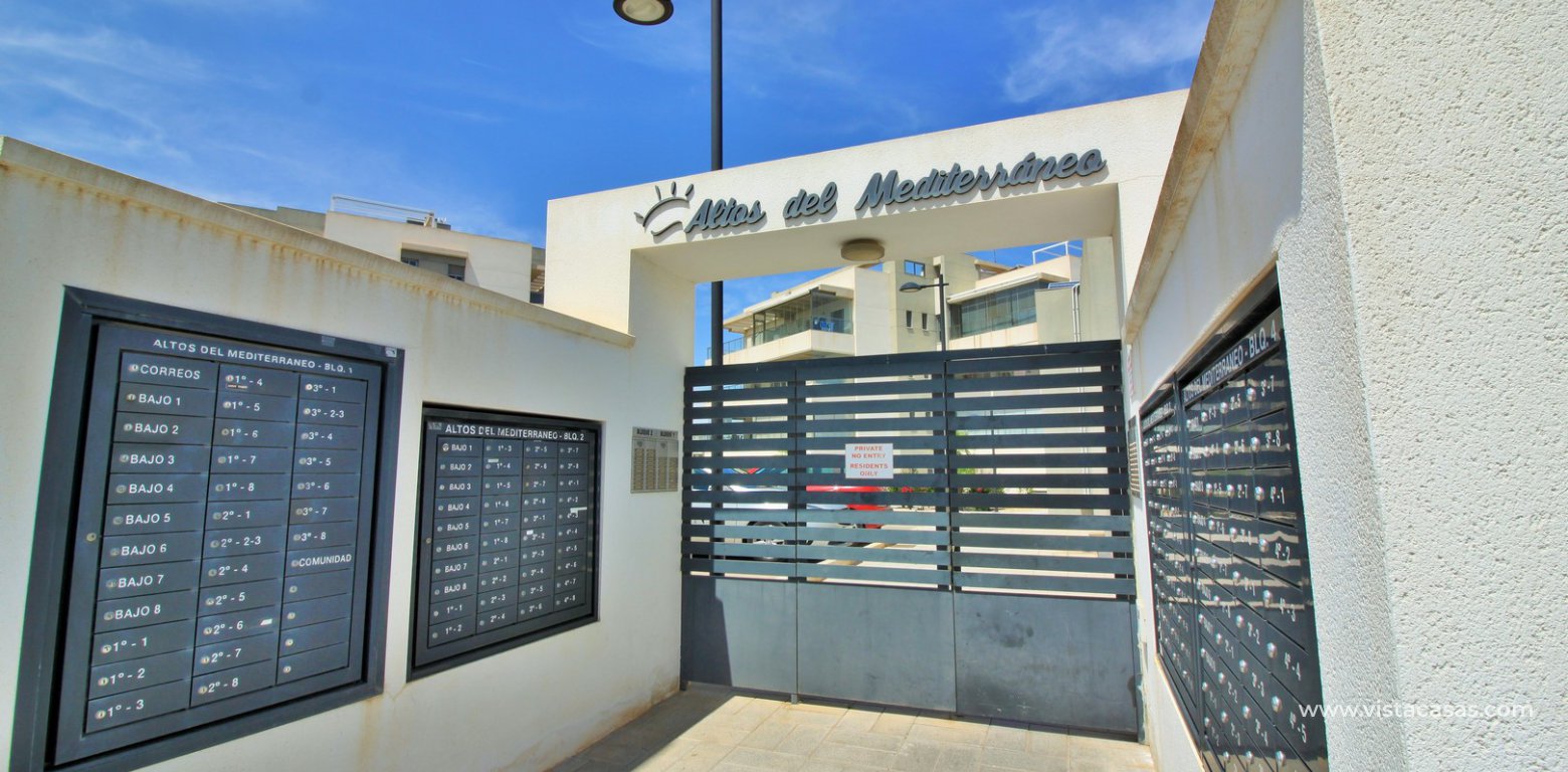 South facing ground floor apartment for sale Altos del Mediterraneo Los Dolses gated community