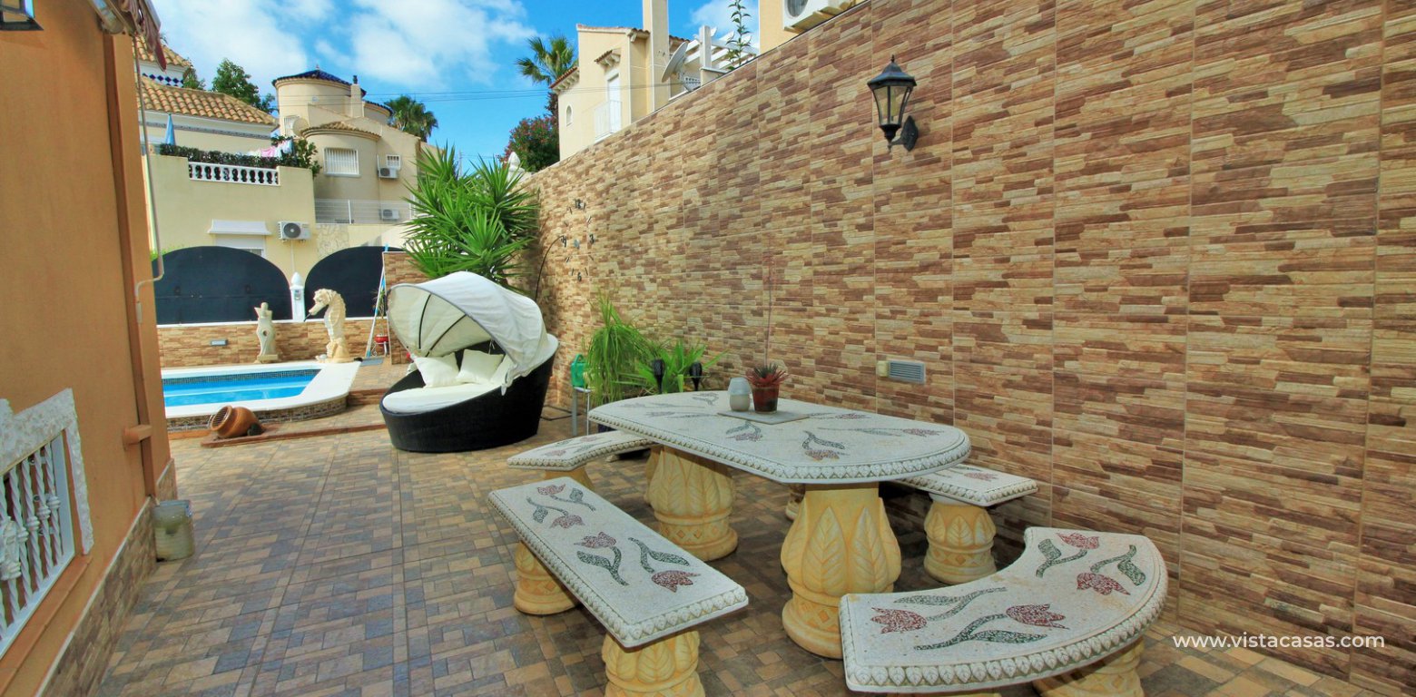 South facing villa with private pool and underbuild for sale Villamartin garden