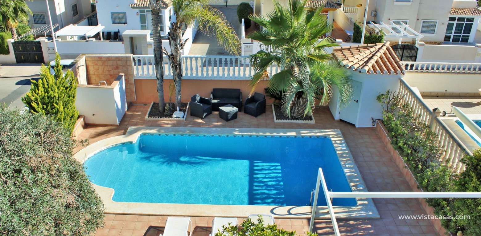 Ibiza style villa for sale R15 Los Dolses pool area