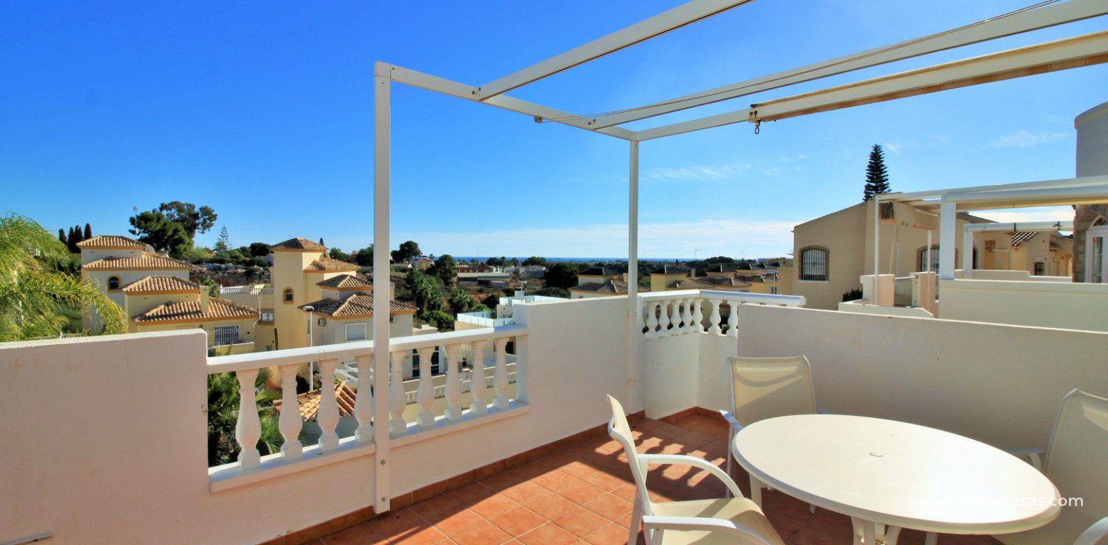 Ibiza style villa for sale R15 Los Dolses terrace with sea views