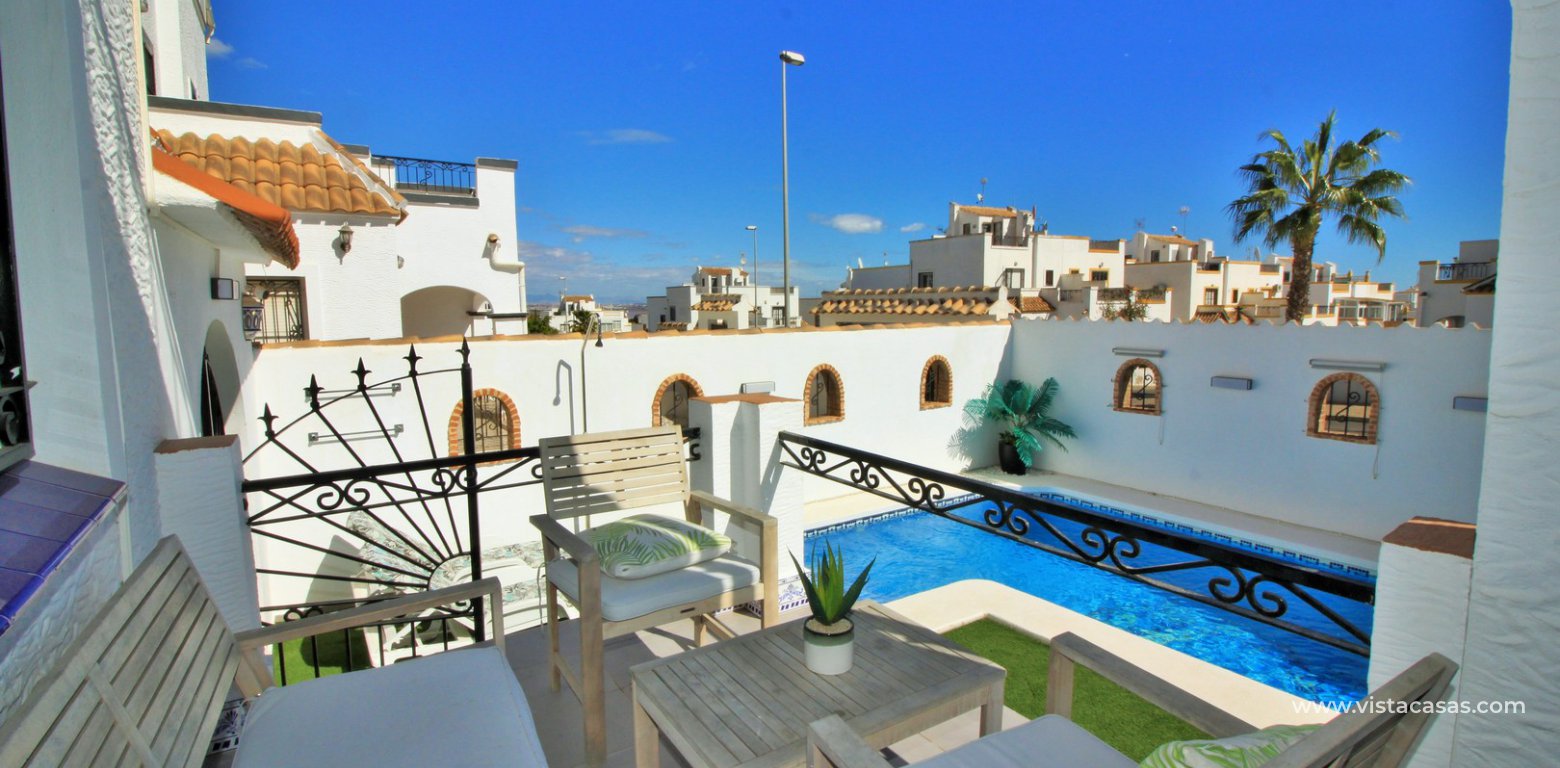 Quad house private pool for sale Lago Sol Los Altos raised terrace