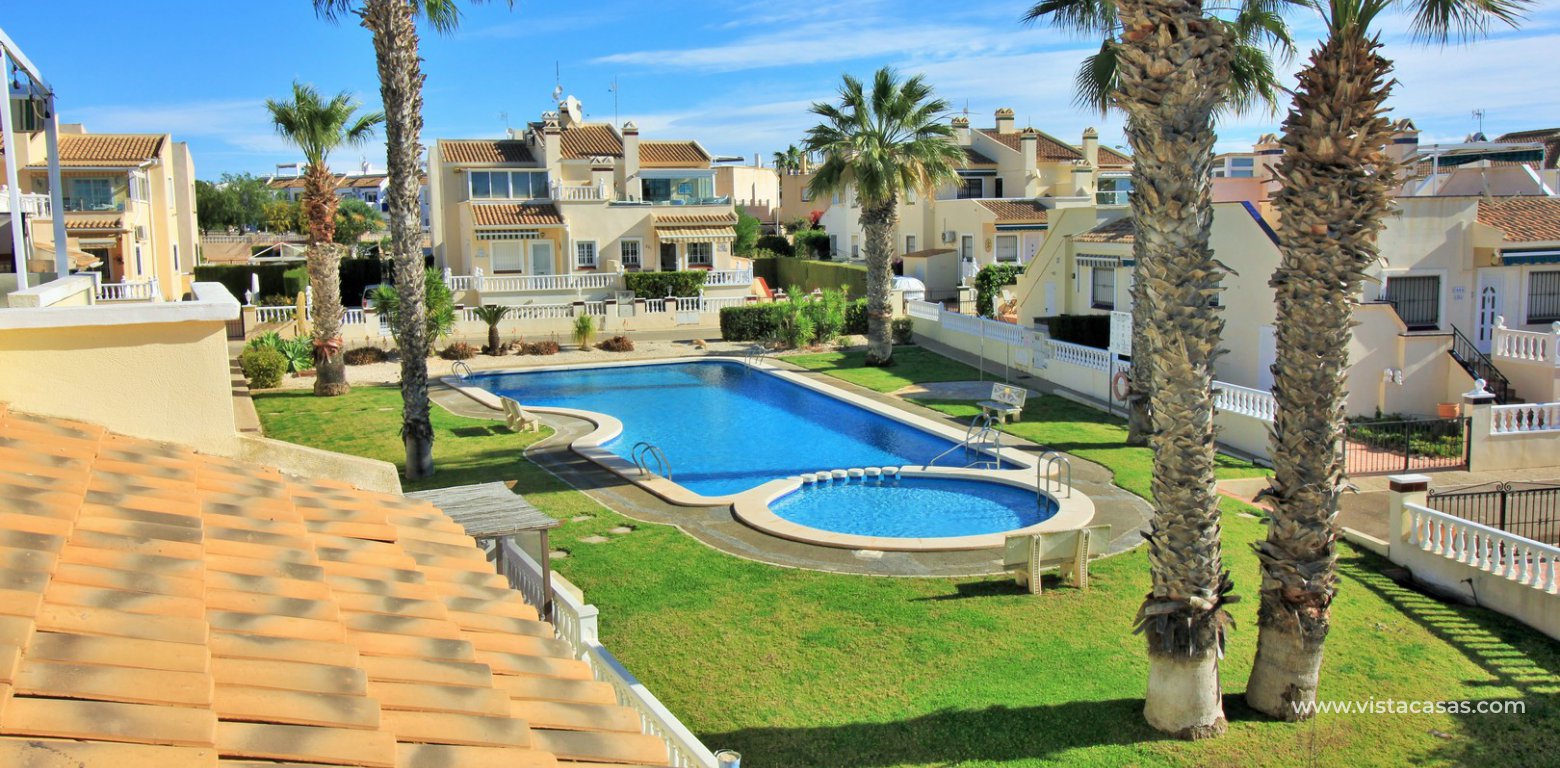 South facing Jumilla bungalow for sale Playa Flamenca pool view