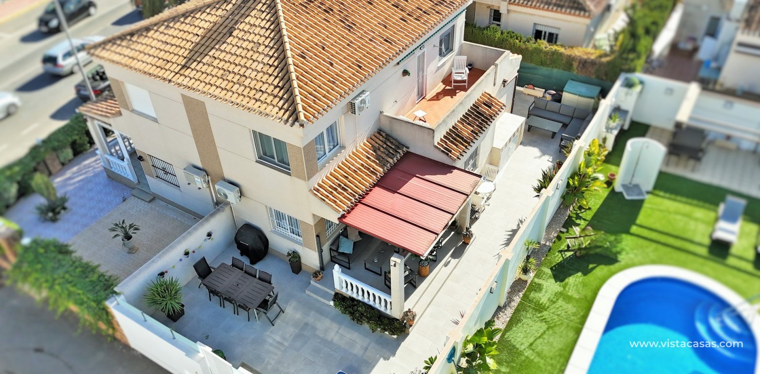 3 bed villa playa flamenca near beach boulevard aerial