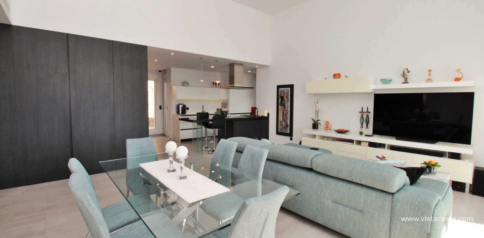 Modern detached villa for sale La Finca Golf Algorfa lounge