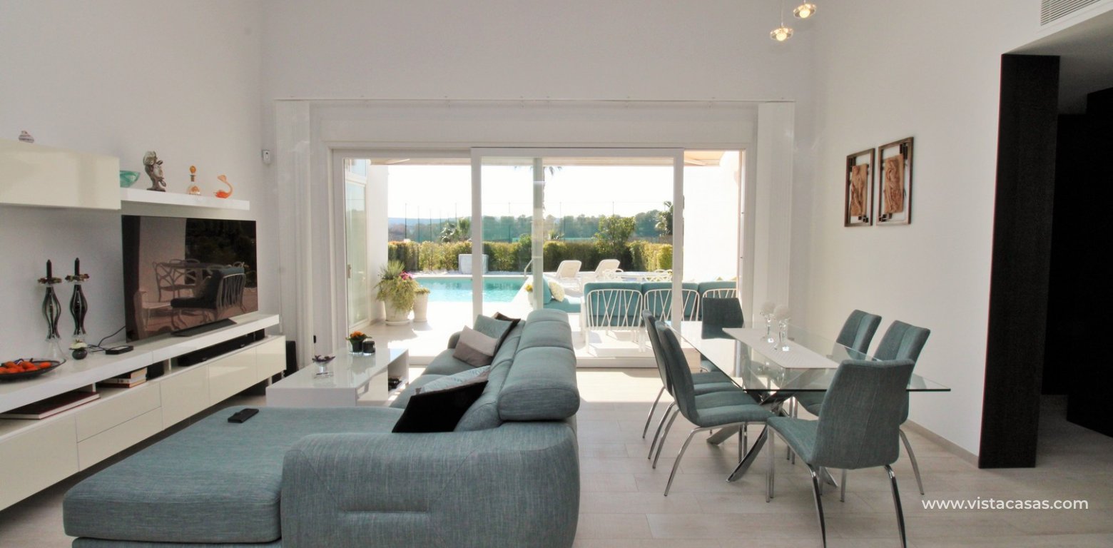 Modern detached villa for sale La Finca Golf Algorfa living room