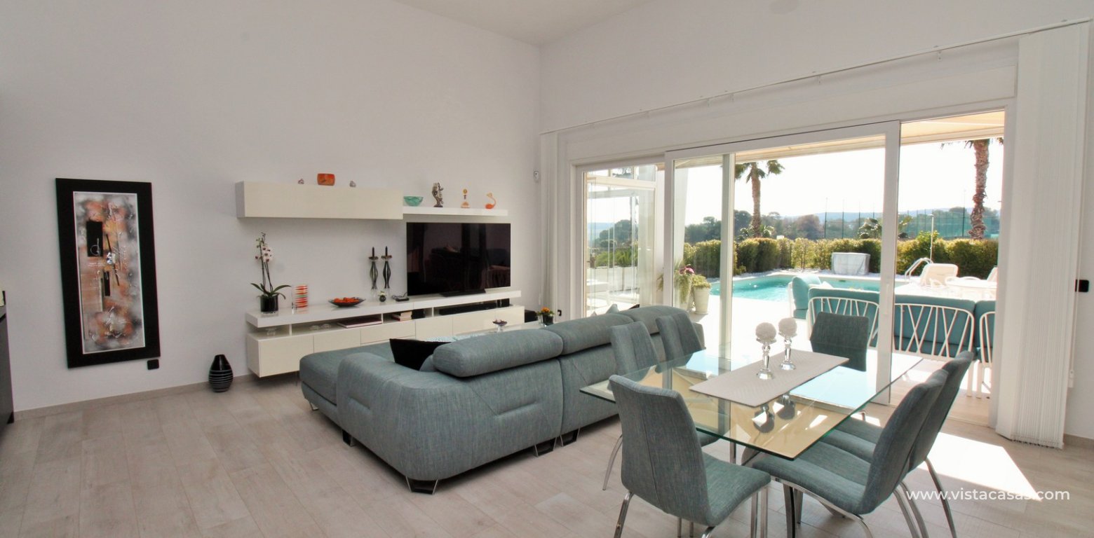 Modern detached villa for sale La Finca Golf Algorfa living room 2