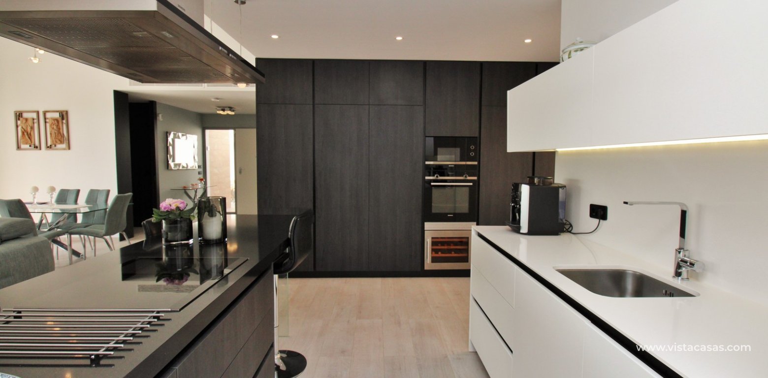 Modern detached villa for sale La Finca Golf Algorfa open kitchen