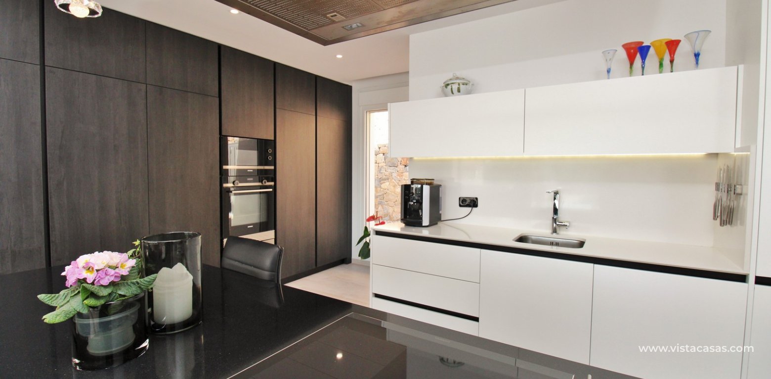 Modern detached villa for sale La Finca Golf Algorfa kitchen modern luxury