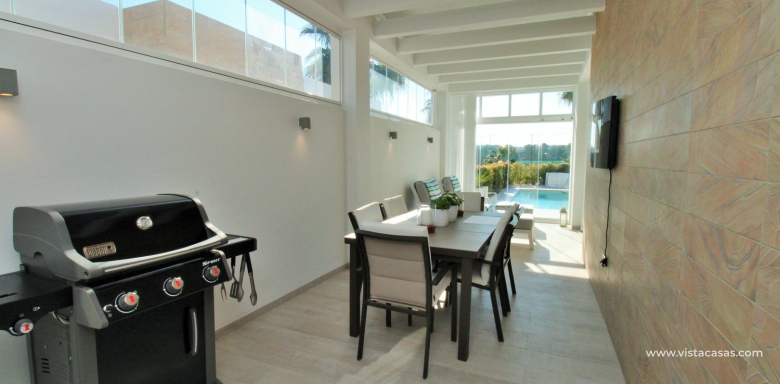 Modern detached villa for sale La Finca Golf Algorfa summer kitchen