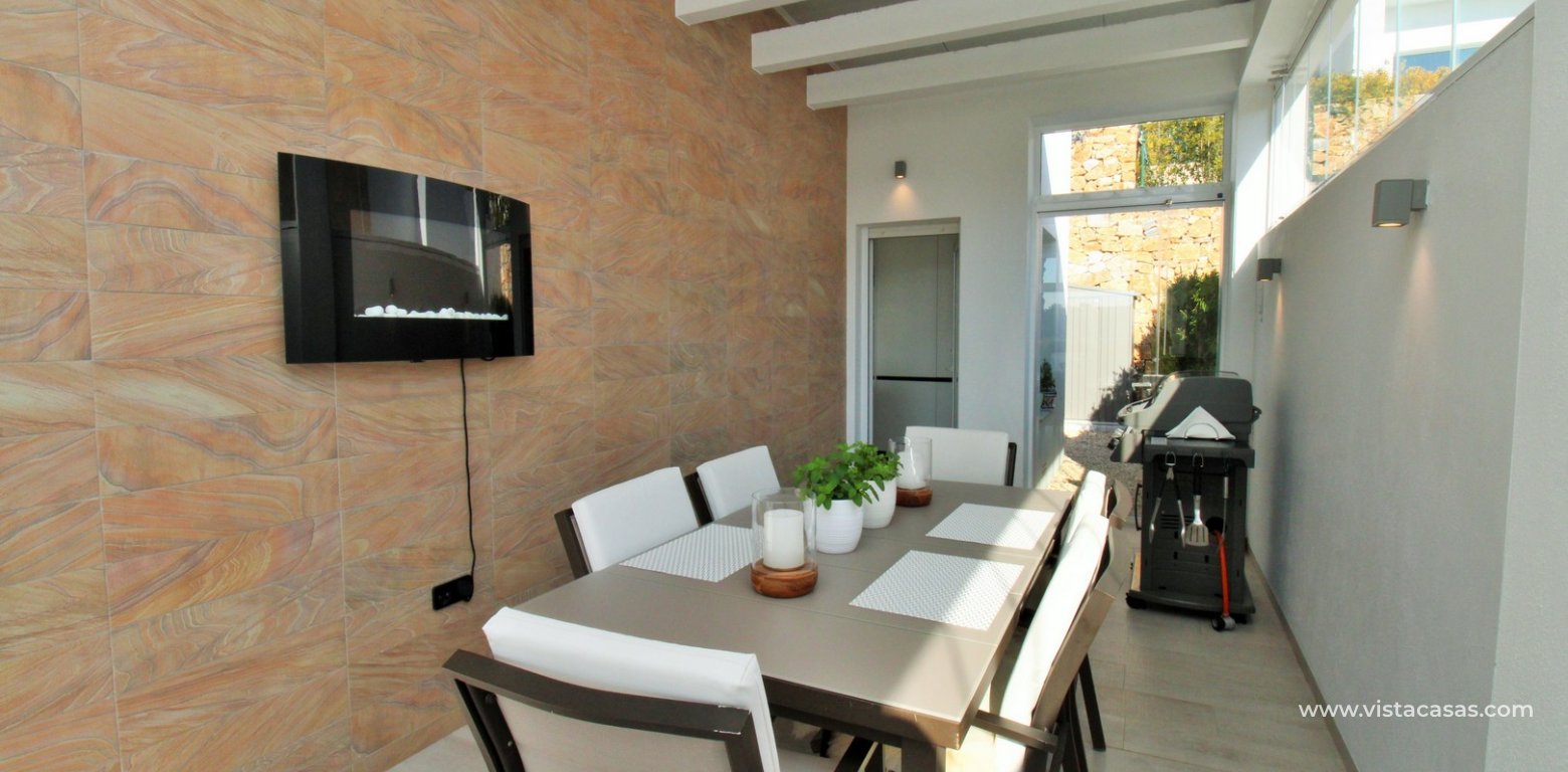 Modern detached villa for sale La Finca Golf Algorfa enclosed terrace