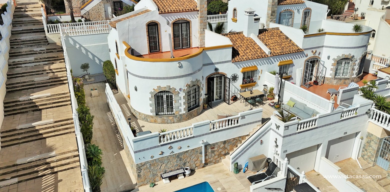 Ibiza style villa for sale R15 Los Dolses Villamartin aerial view