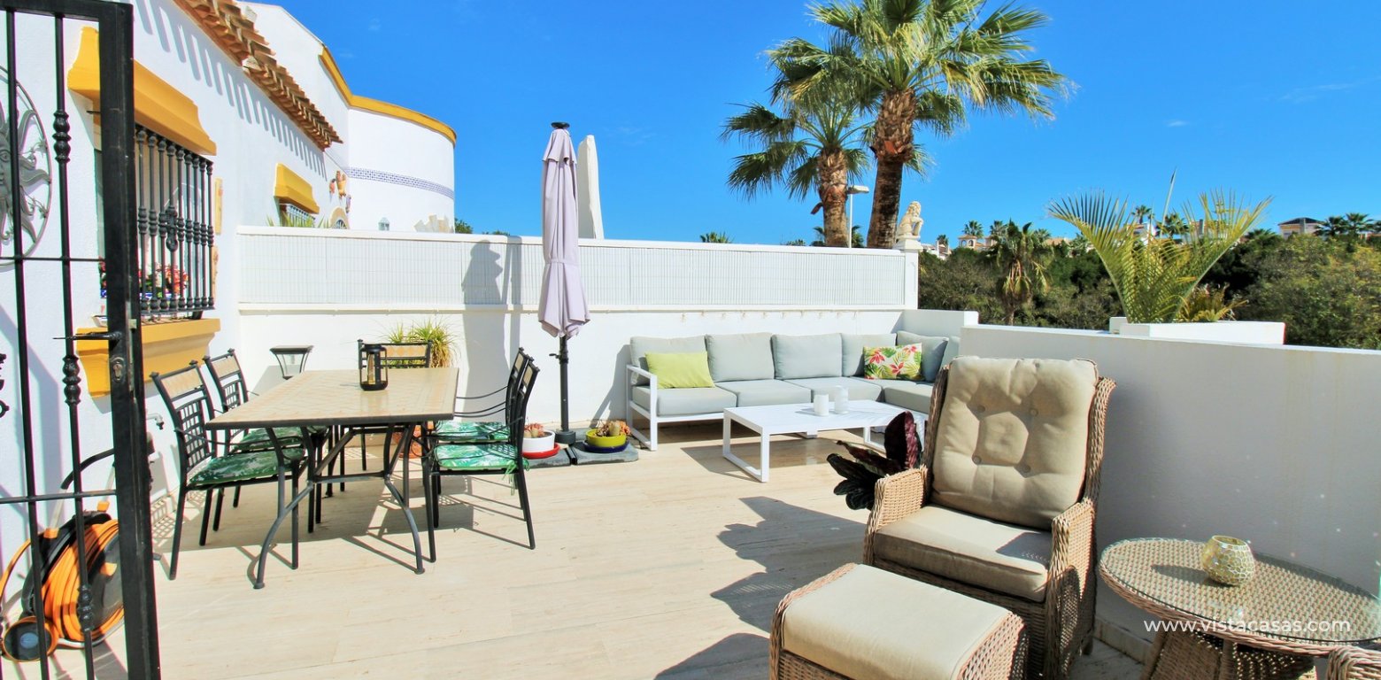 Ibiza style villa for sale R15 Los Dolses Villamartin front raised terrace