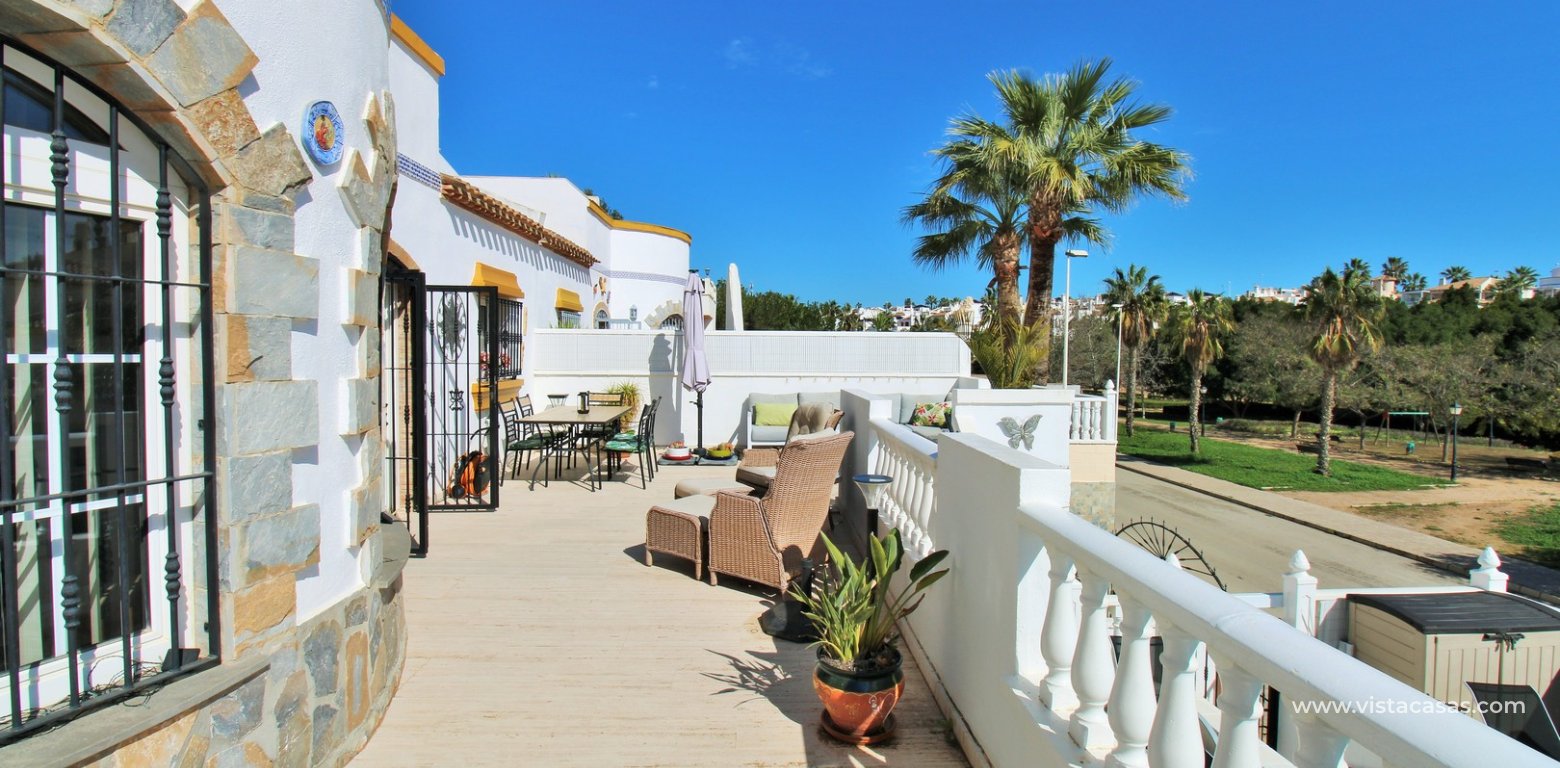 Ibiza style villa for sale R15 Los Dolses Villamartin front terrace raised