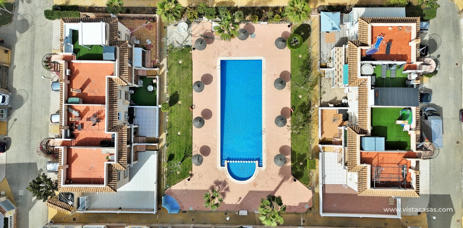 Townhouse for sale St James Hills Villamartin pool aerial view