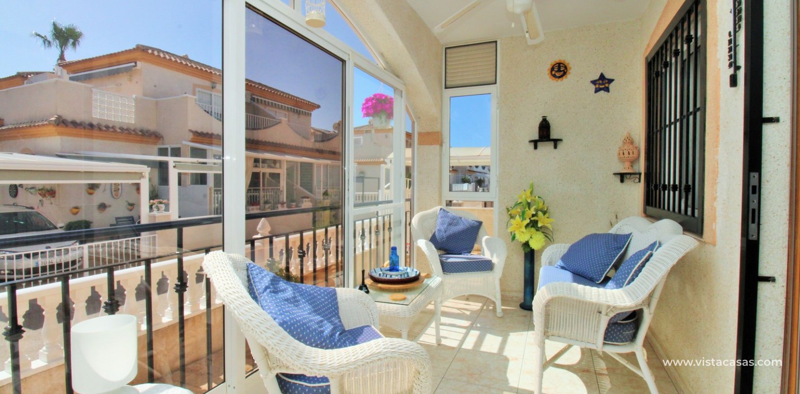 3 bedroom townhouse for sale Iria 4 Playa Flamenca porch