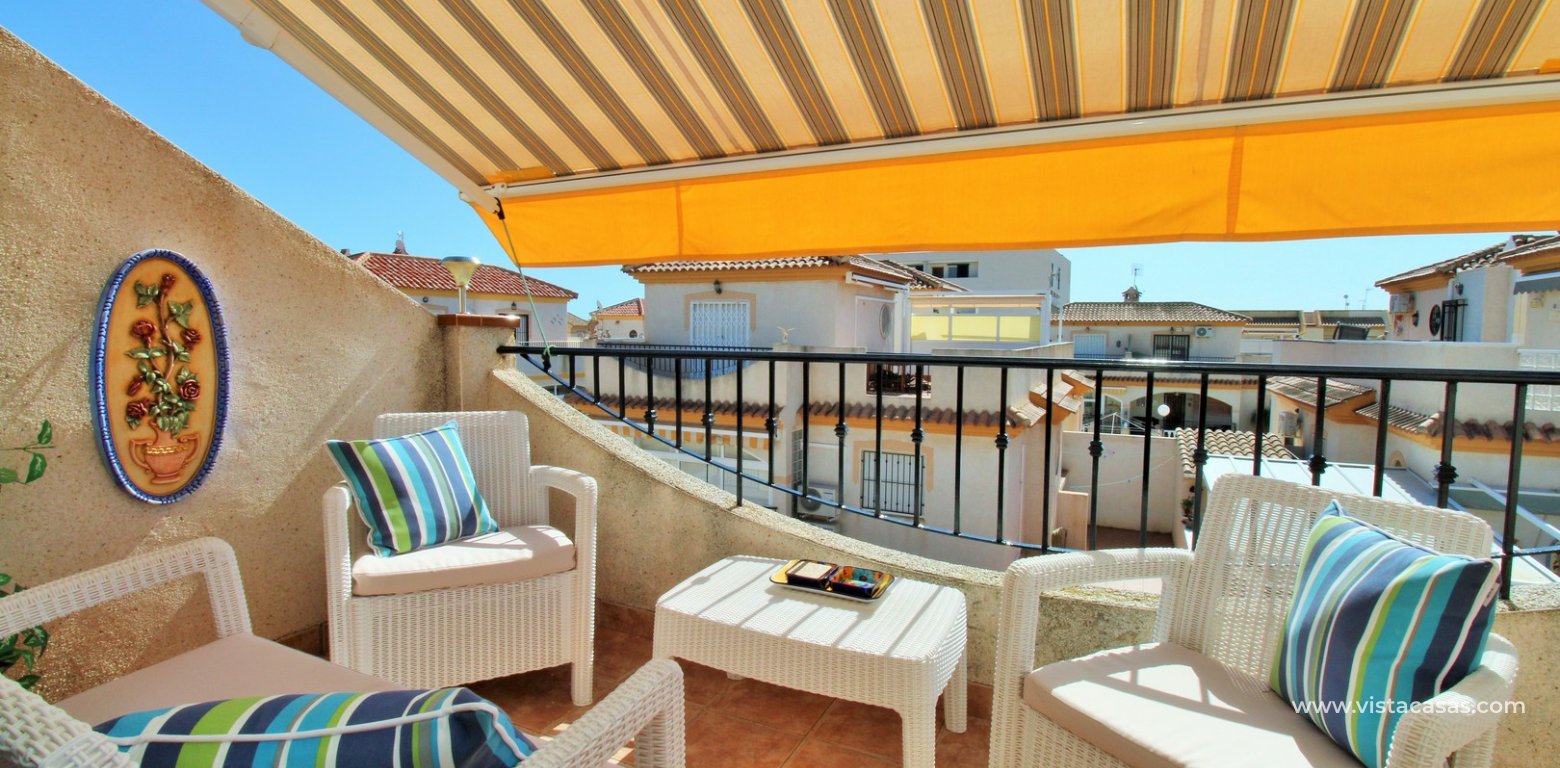 3 bedroom townhouse for sale Iria 4 Playa Flamenca balcony