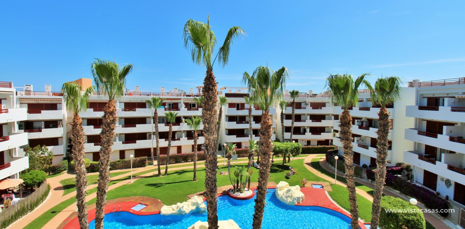 Penthouse for sale in El Rincon Playa Flamenca balcony pool view