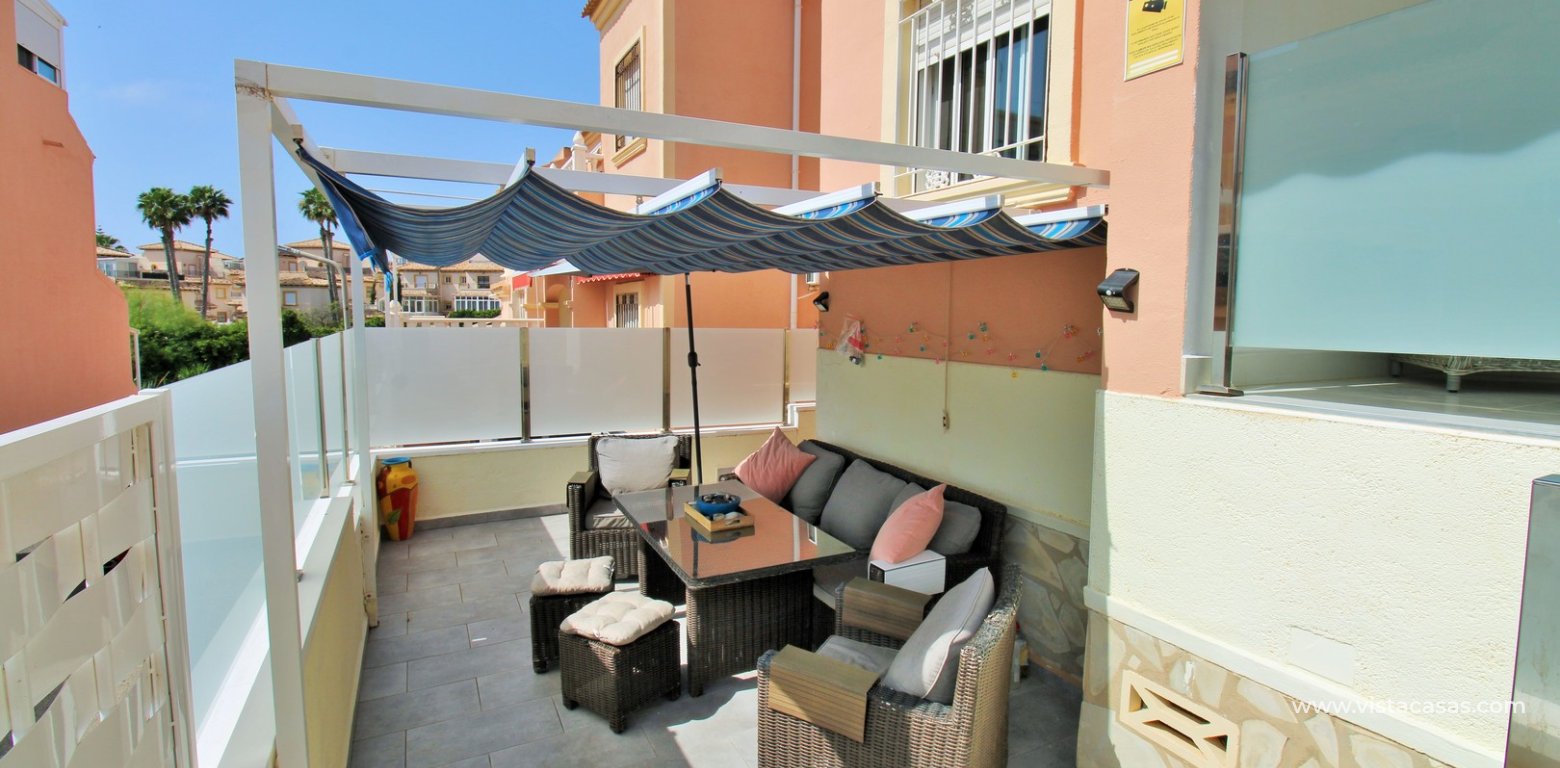 3-Bed Quad House in Playa Flamenca Near Zenia Boulevard front garden