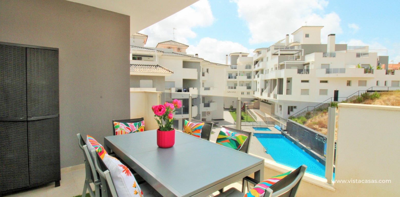 2 Bedroom Apartment with Pool View for sale Sungolf Beach Villamartin balcony pool view
