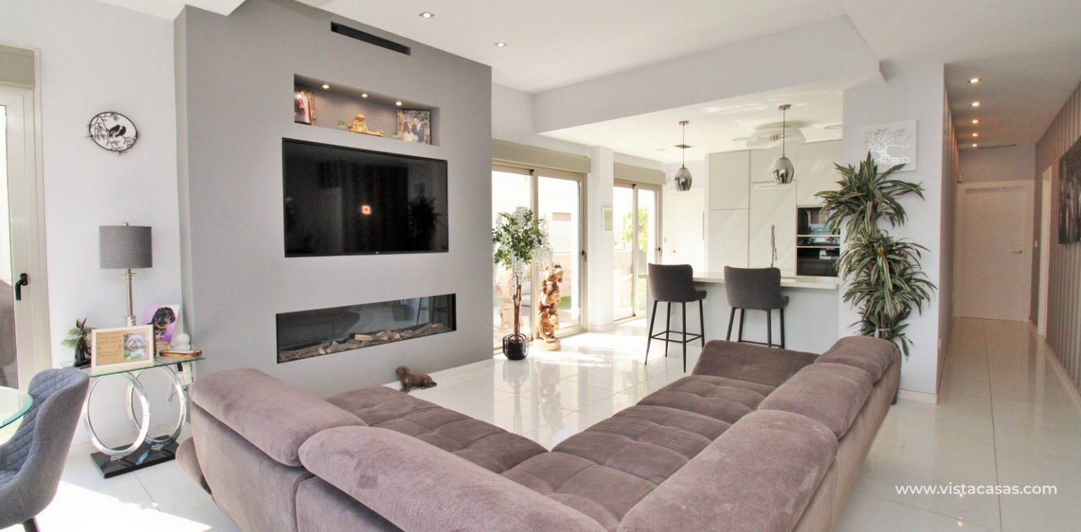 Modern 4-Bed Villa with Pool & Solarium in Villamartin living area