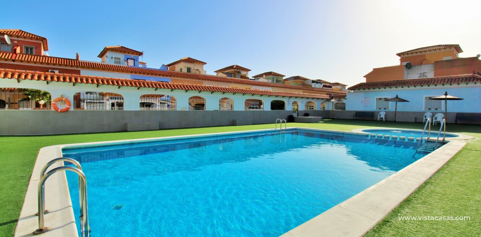 2 Bedroom South-Facing Townhouse For Sale in El Salado Torrevieja pool