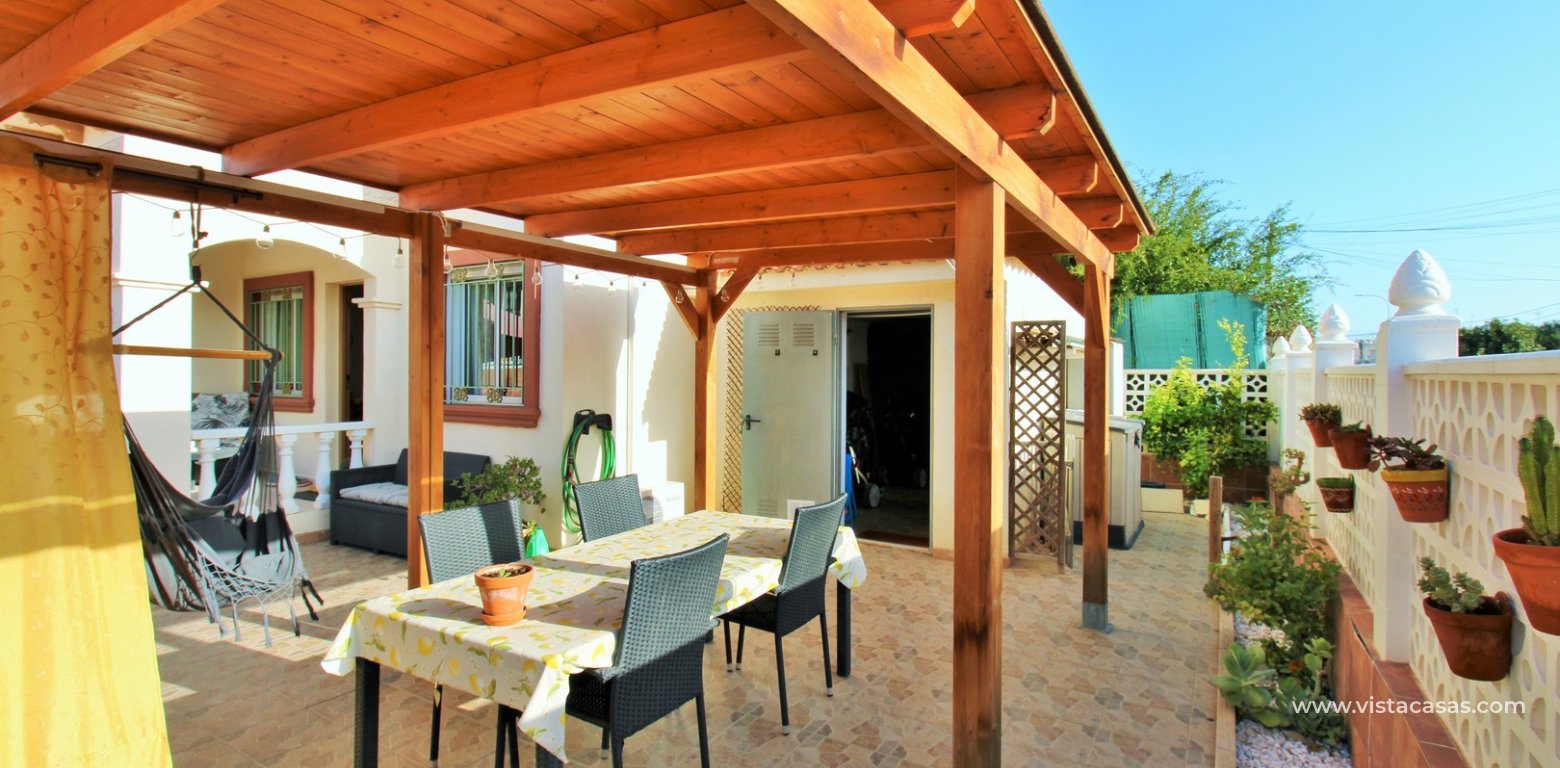 2 Bedroom South-Facing Townhouse For Sale in El Salado Torrevieja garden