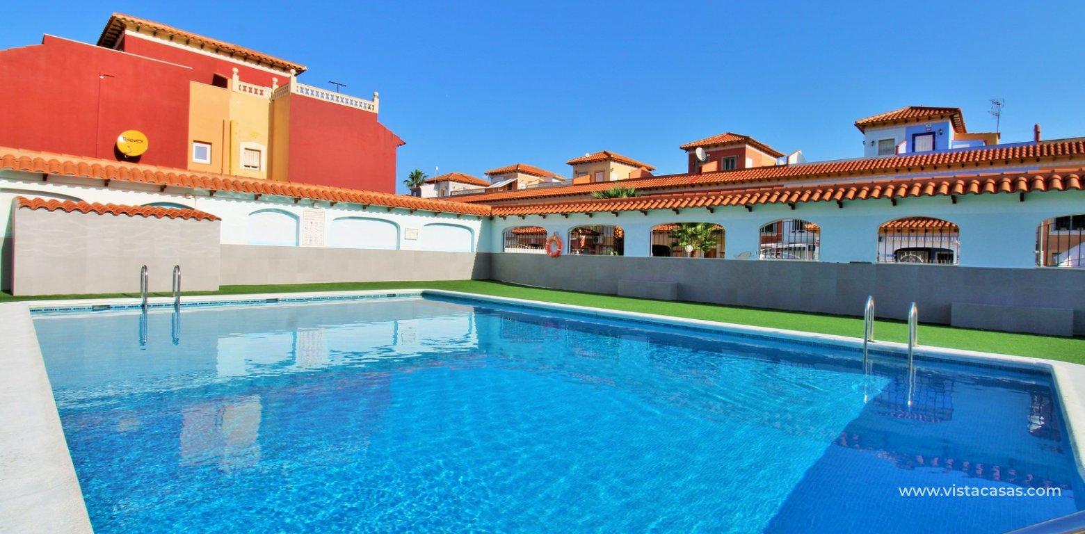 2 Bedroom South-Facing Townhouse For Sale in El Salado Torrevieja swimming pool
