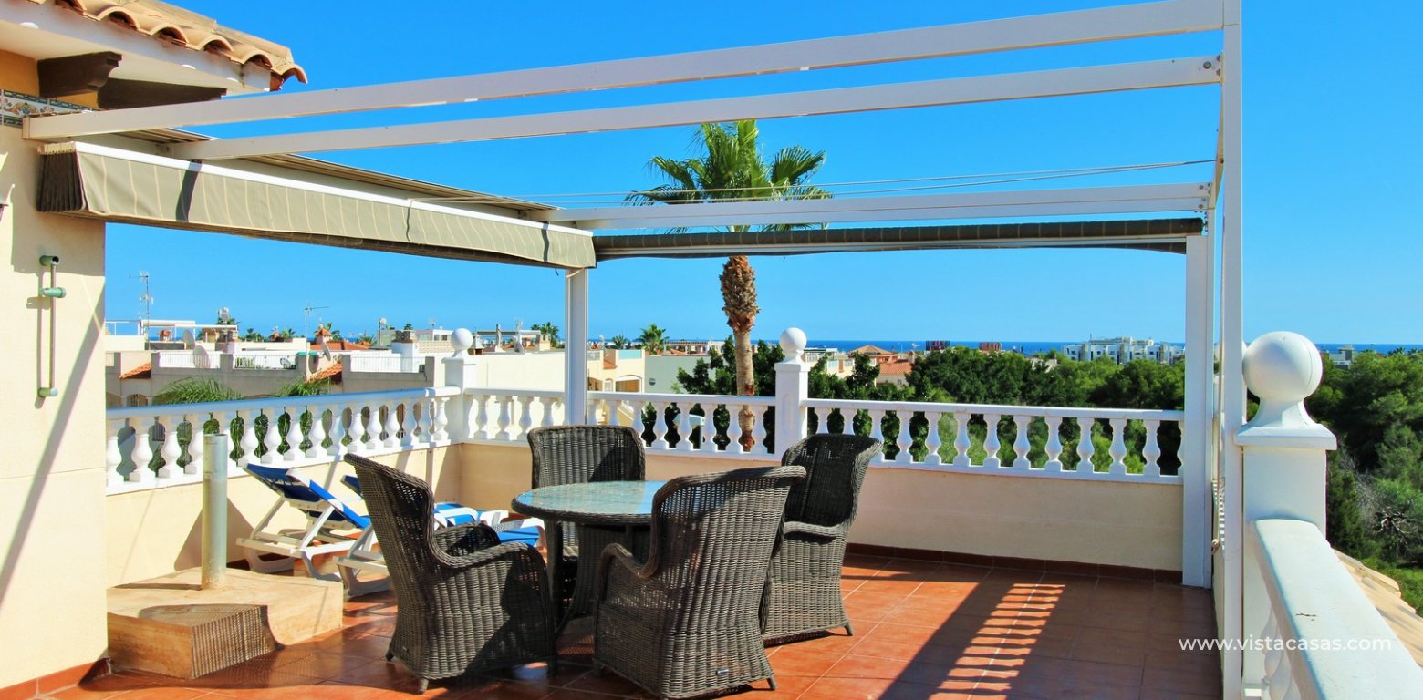 4-Bed Villa with Sea Views & Basement For Sale in Playa Flamenca roof solarium