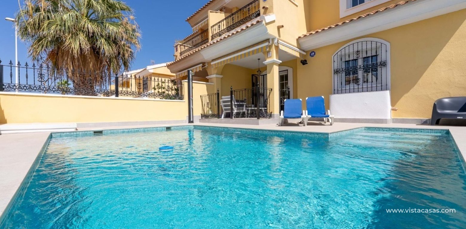 3 Bed Villa with Private Pool in Costa Flamenca Golf Los Dolses swimming pool