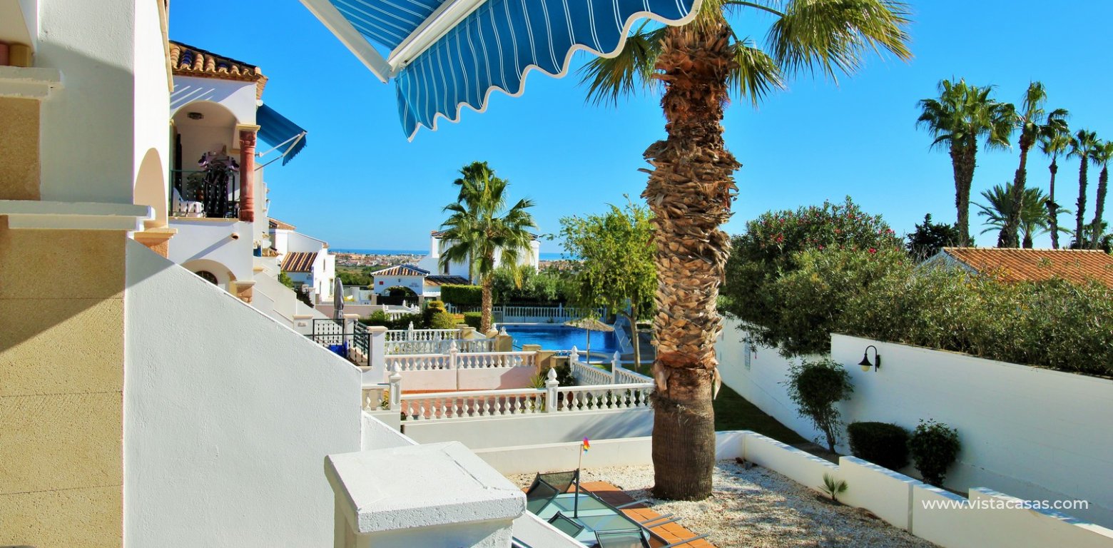 Sofia Townhouse with Sea & Pool Views For Sale in Las Violetas pool view terrace