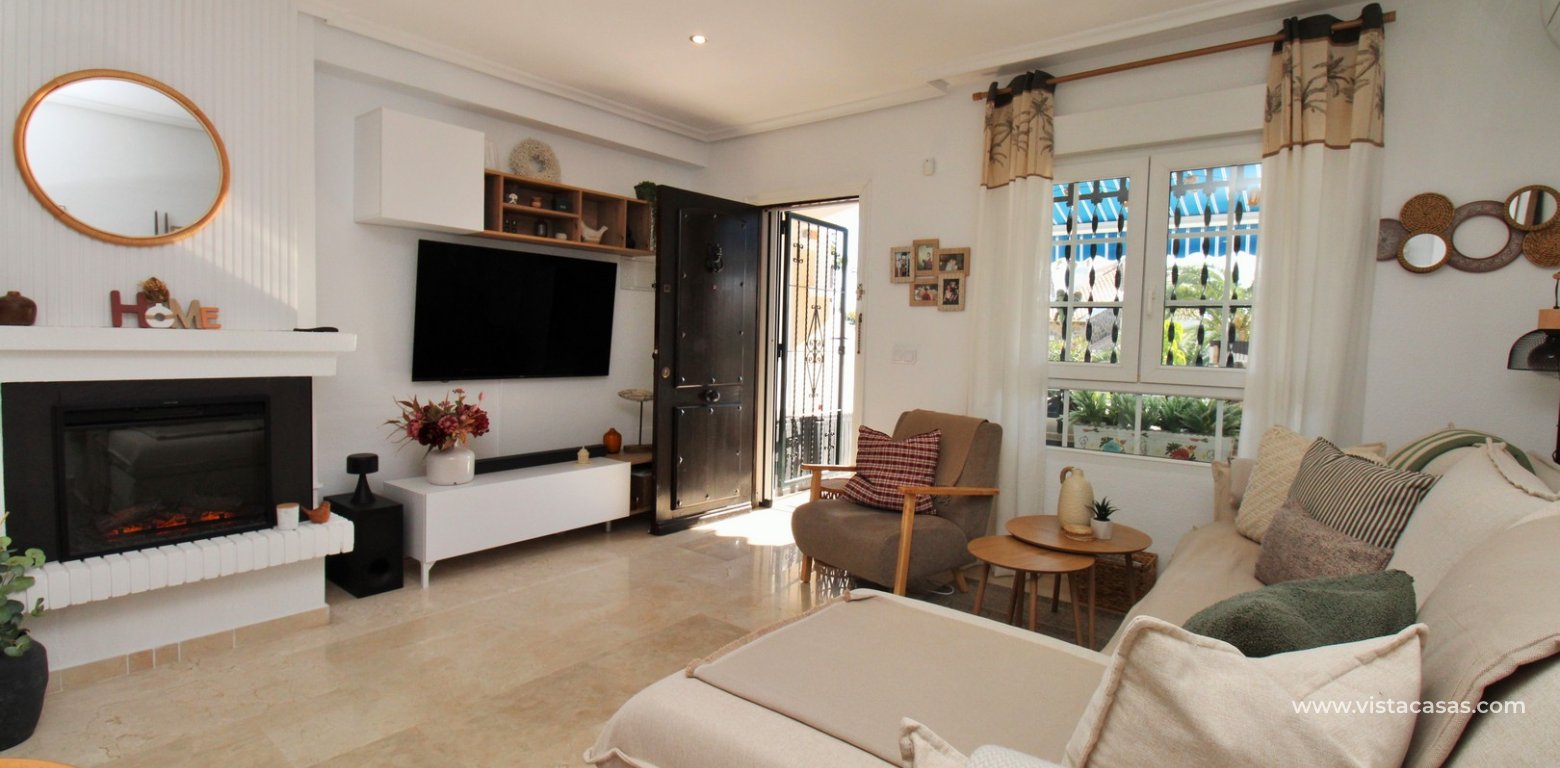 Sofia Townhouse with Sea & Pool Views For Sale in Las Violetas living area