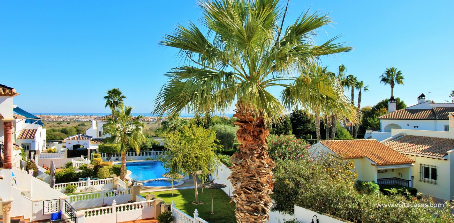 Sofia Townhouse with Sea & Pool Views For Sale in Las Violetas balcony pool and sea views