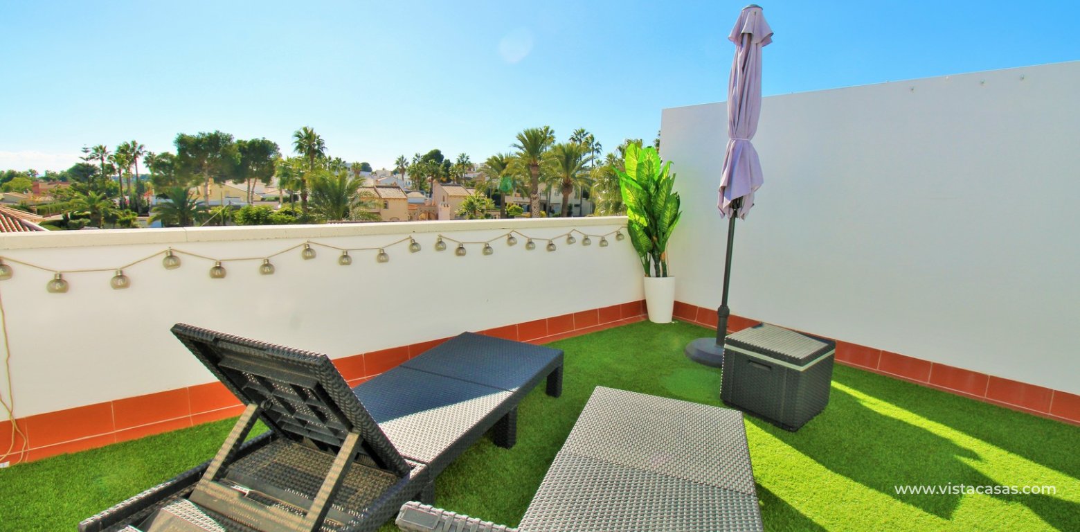 Sofia Townhouse with Sea & Pool Views For Sale in Las Violetas solarium