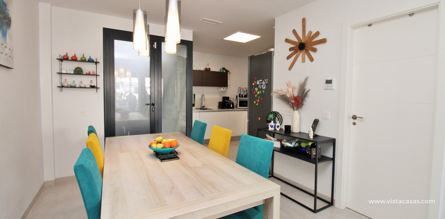 Modern 2 Bed Townhouse with Private Pool in Villamartin dining area