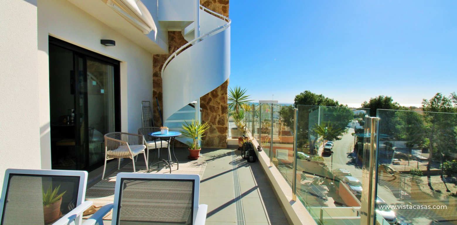 Penthouse with Solarium & Sea Views in Villamartin Villacosta Club front balcony