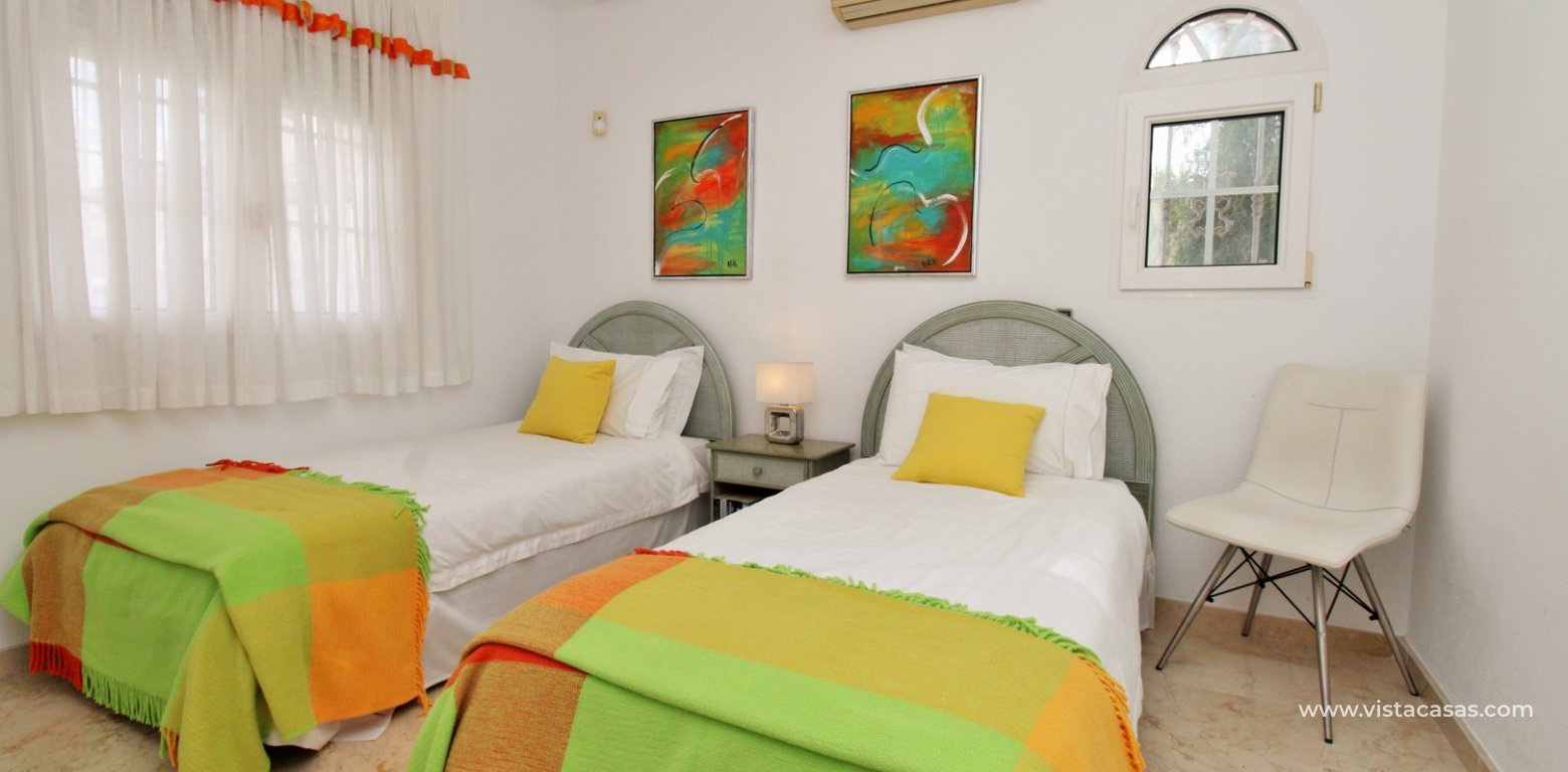 3 Bedroom Ibiza-Style Villa for Sale in Los Dolses twin bedroom
