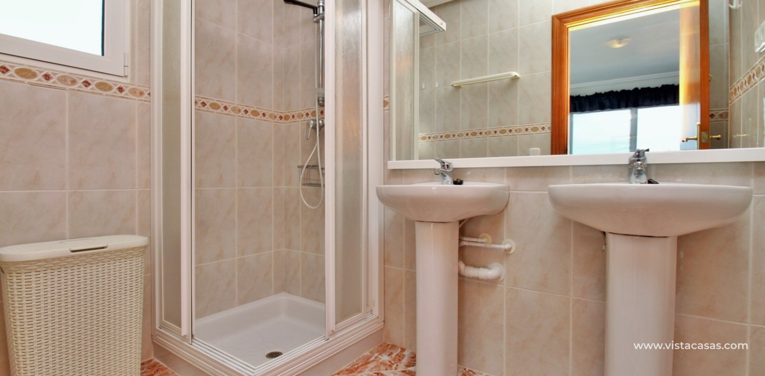 Sea View Villa with Heated Pool in Villamartin upstairs annex bathroom