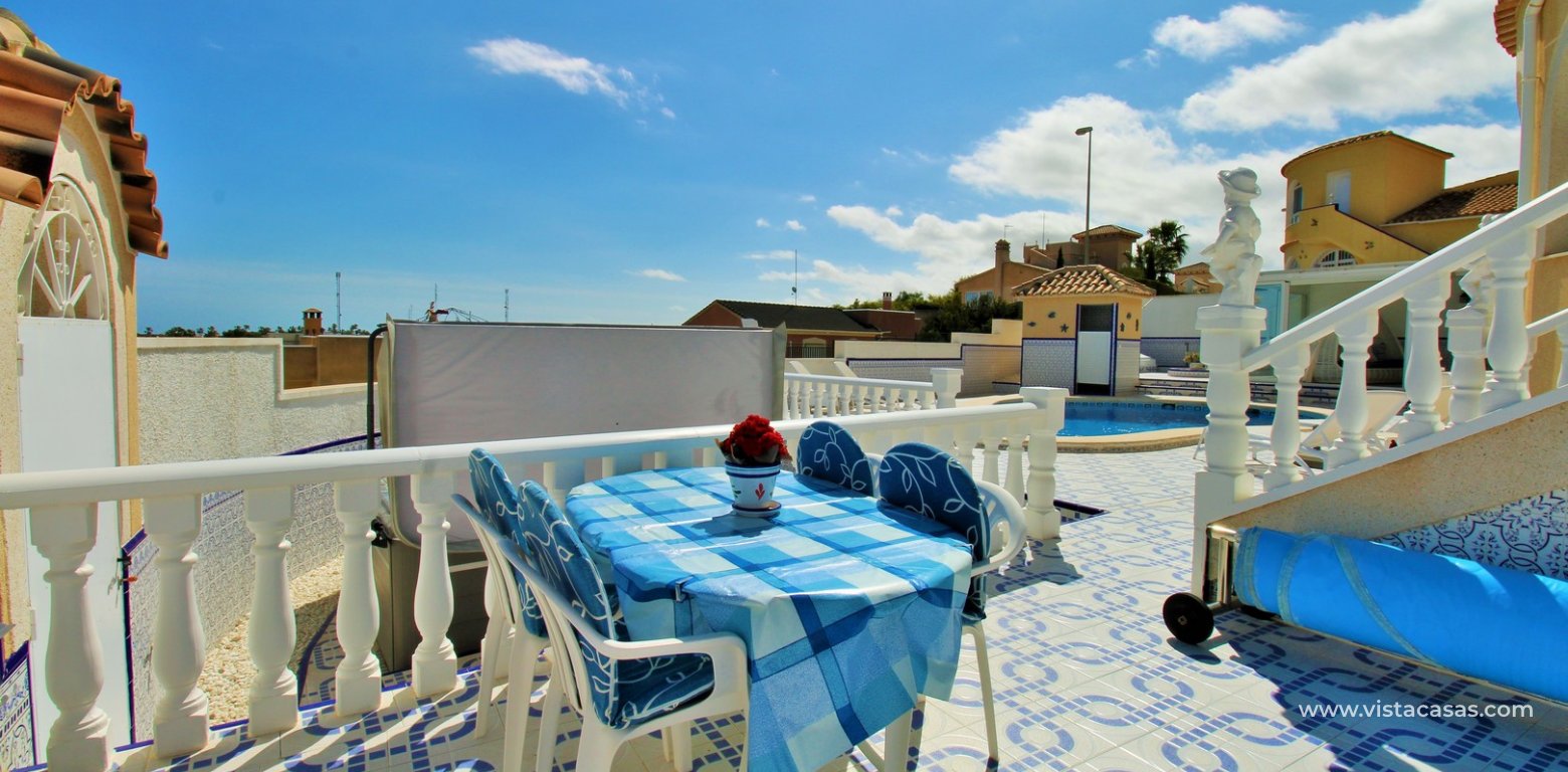 Sea View Villa with Heated Pool in Villamartin dining area outdoor