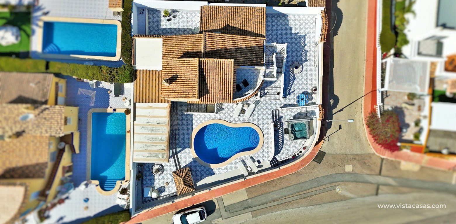 Sea View Villa with Heated Pool in Villamartin aerial
