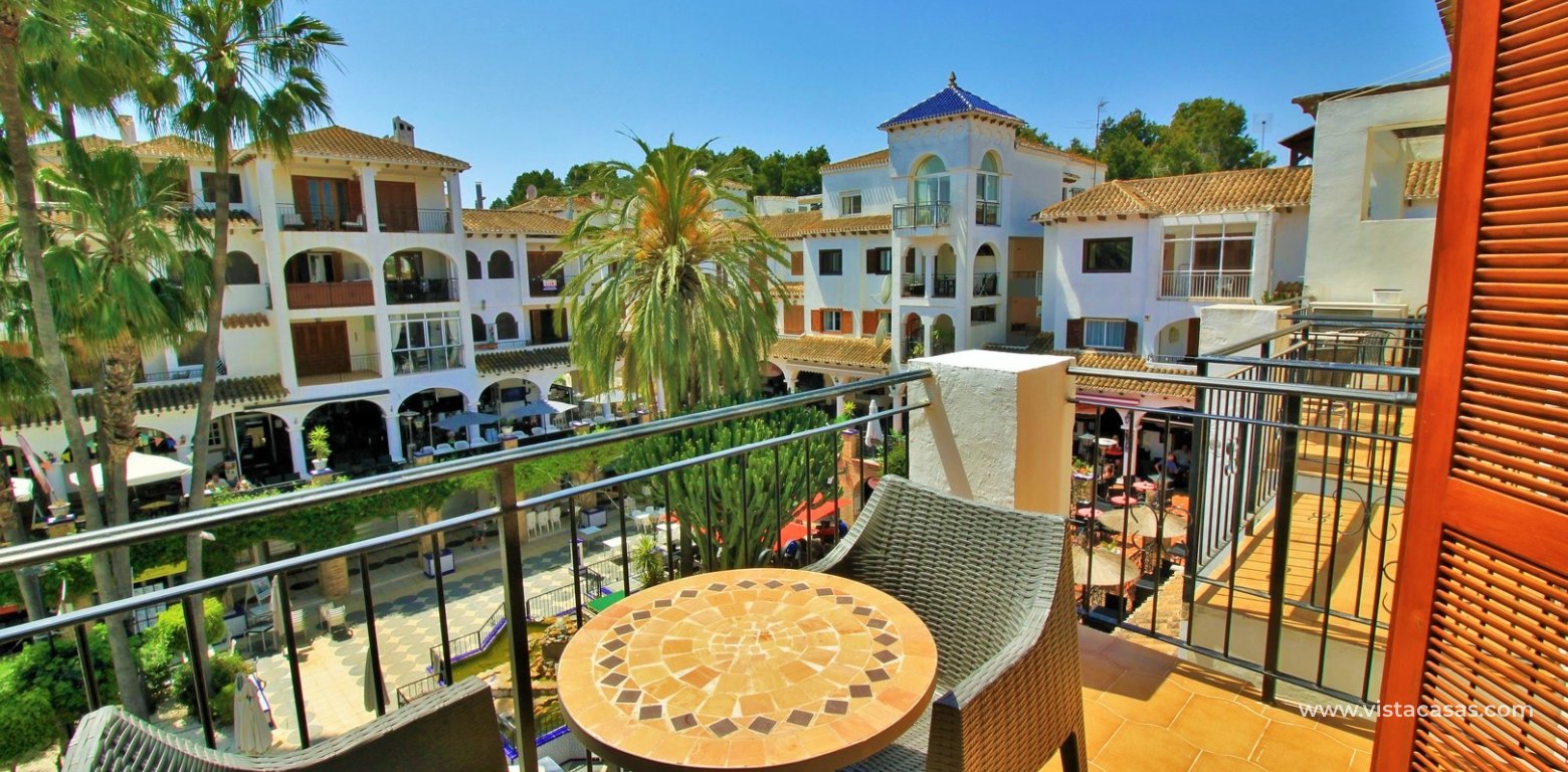 South Facing Apartment For Sale in Villamartin Plaza balcony overlooking plaza