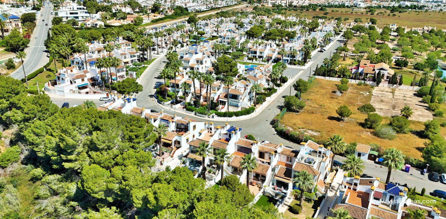 South Facing Sofia Townhouse For Sale in Valencias II Villamartin drone view